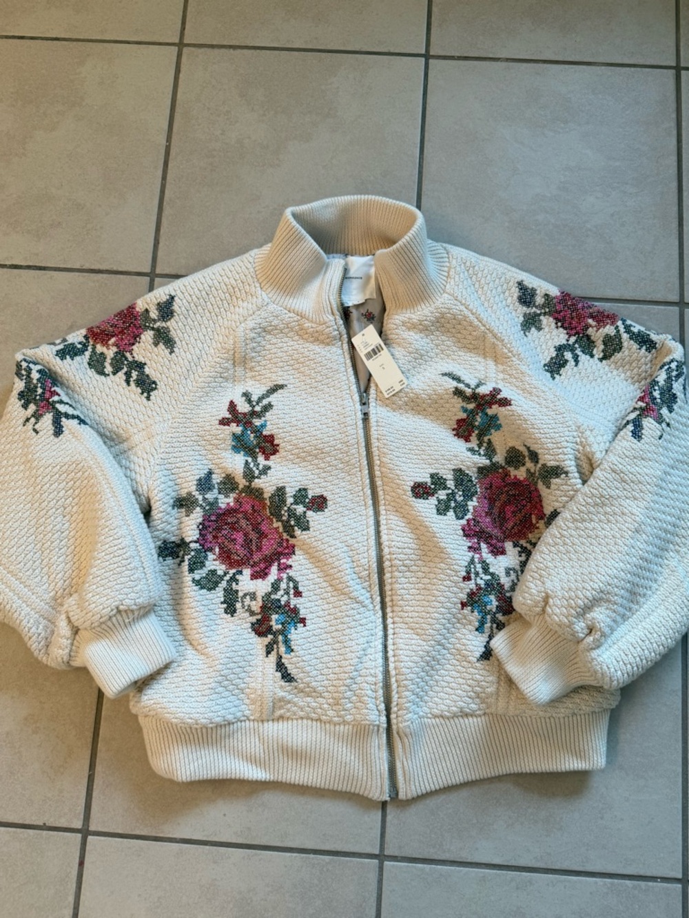 NWT Anthropologie Embroidered Quilted Jacket - Picture 3 of 6